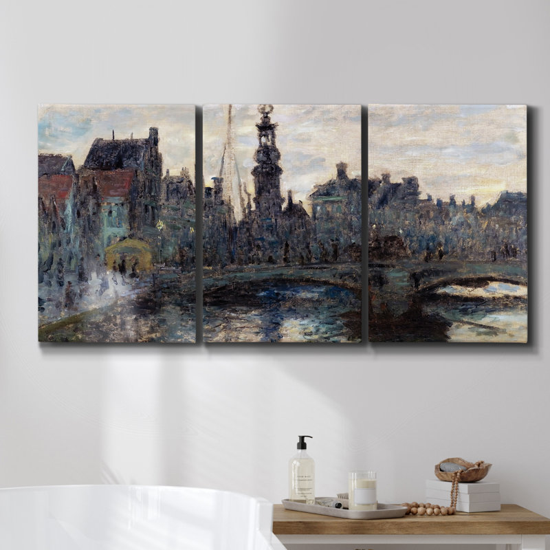 Playful Garden - Toile encadrée multi-pièces, H 27 po x l 54 po x P 2 po