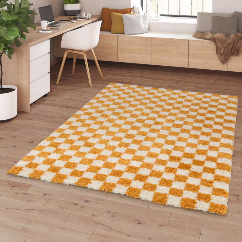 Rhylon Chequered Area Rug, Rectangle 120 x 170 cm