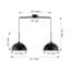 41" Industrial Modern Black Double Pendant Light – Adjustable Ceiling Hanging Lamp with Matte Finish for Dining Room, Kitchen, or Living Room – Stylish and Durable Lighting Fixture (No Bulbs)-342144144-342144150