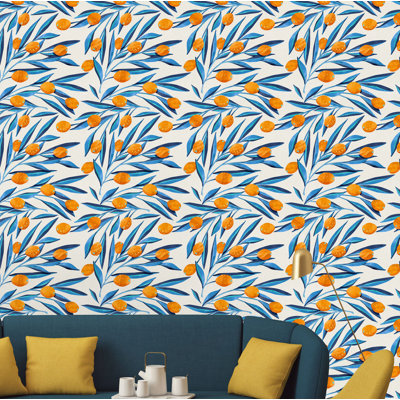 Rouleau de papier peint adhésif Piltzville Kumquat