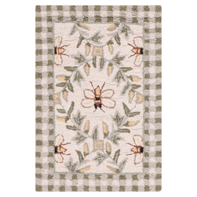 Elara Floral Handmade Wool Area Rug