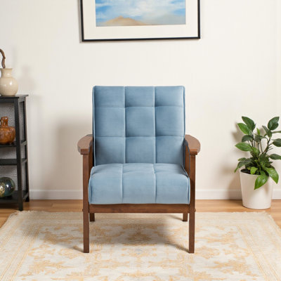 Fauteuil en polyester capitonné de 25,2 po de largeur Charrell