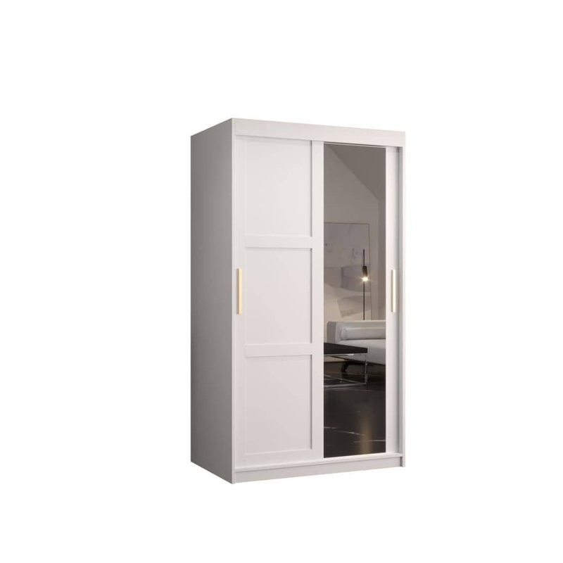 Artimizia 2 Door Manufactured Wood Wardrobe, White, 200cm H x 100cm W x 62cm D