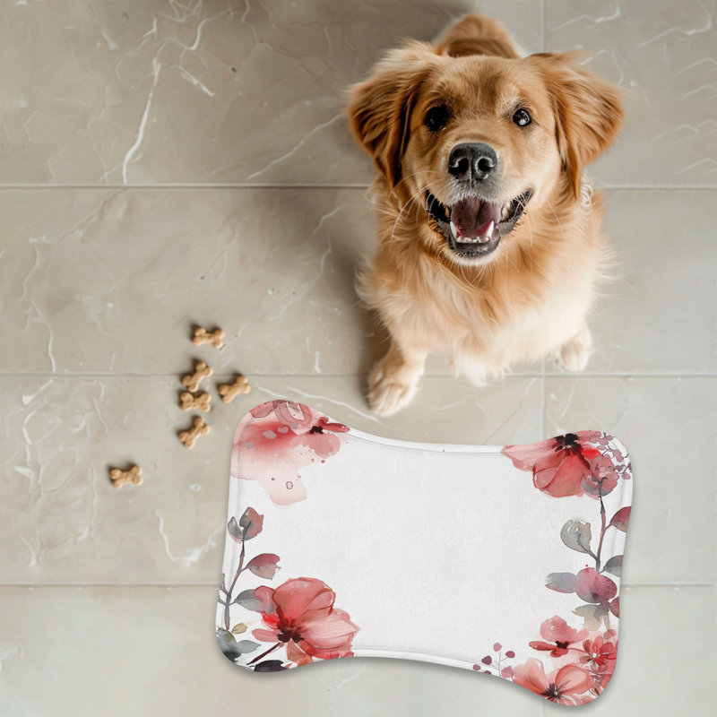 Tapis d'alimentation en forme d'os 1 pièce Gentle Flower Designs