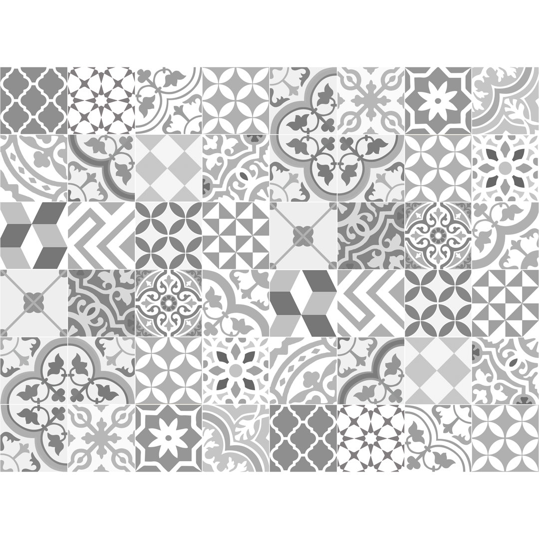 Burniece Machine Printed Grey Area Rug