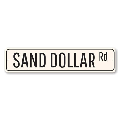 Plaque en aluminium Sand Dollar Road