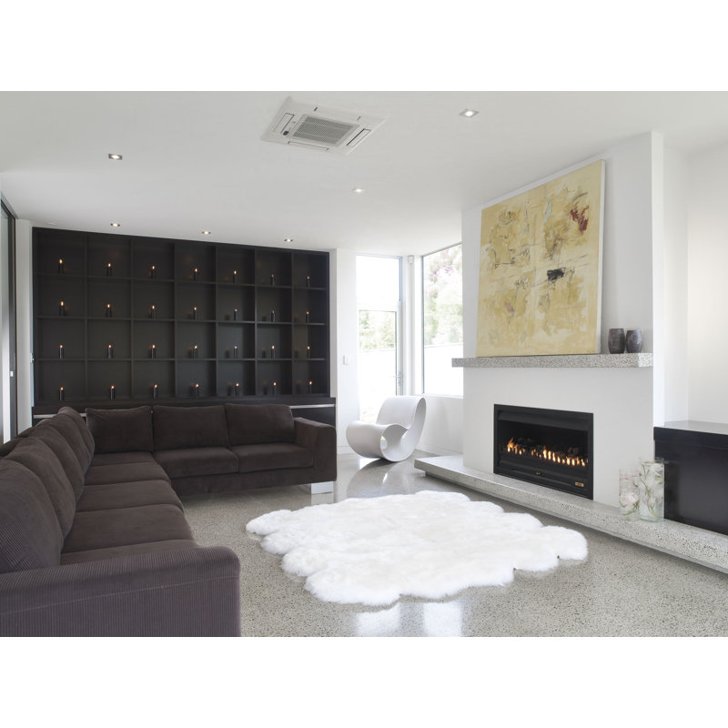  Tapis long en laine de mouton octo ivoire