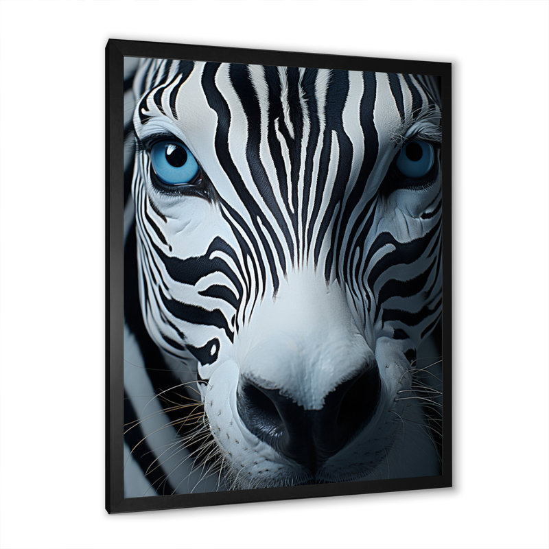 Motif zébré noir et blanc dynamique II, Noir, H 44 po x l 34 po x P 1,5 po