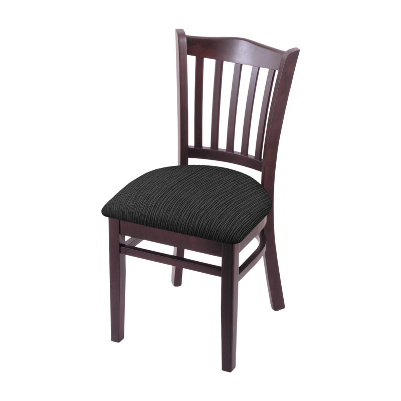 Hampton 18'' H Upholstered Beech Side Chair, Dark Cherry, Graph Coal