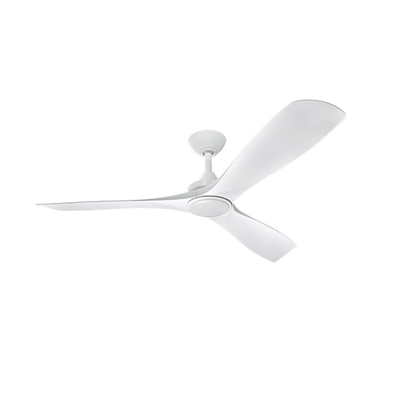 Ventilateur de plafond blanc 52 po avec lumières DEL et télécommande, L 52 po x l 52 po, Blanc
