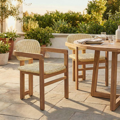 Outdoor Woven Accent Chair Set Two for Patio,Garden,and Balcony