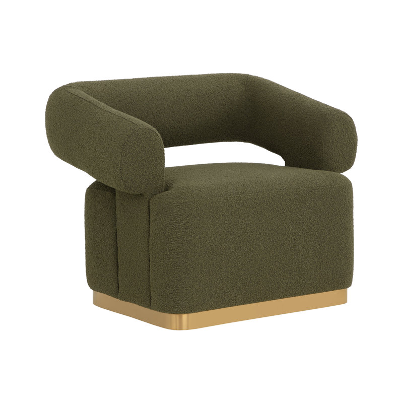 AGGIE SWIVEL LOUNGE CHAIR - COPENHAGEN OLIVE, Polyester vert