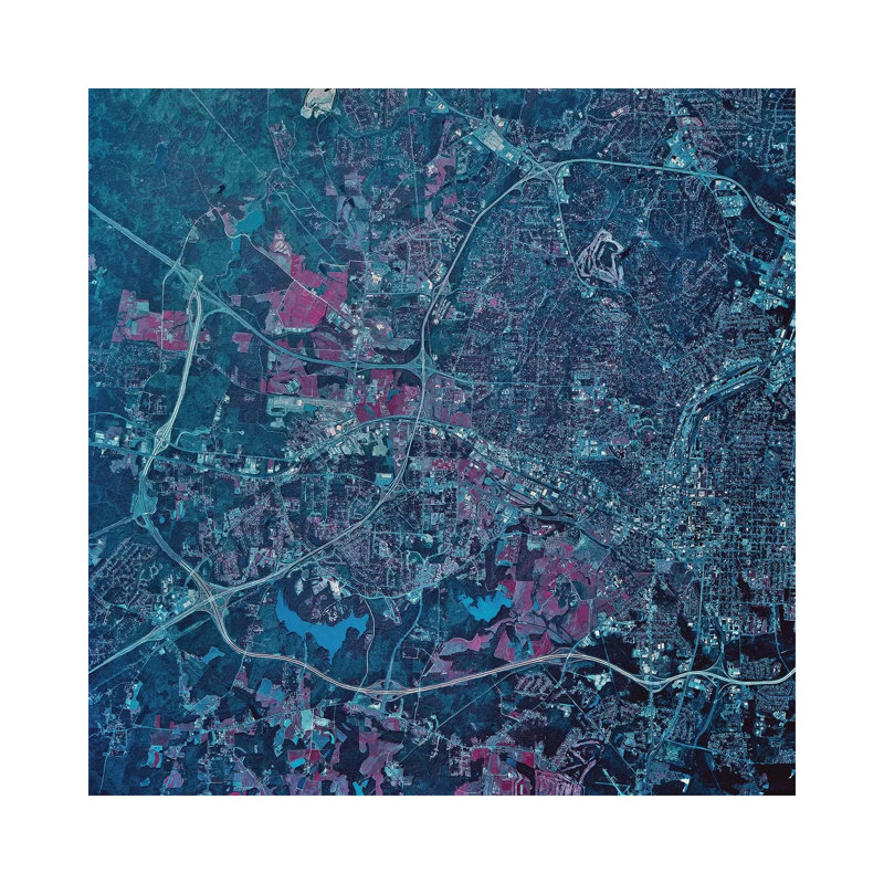 Raleigh, North Carolina 1 Piece Wrapped Canvas Wall Art, 66.04 cm H x 66.04 cm W x 3.175 cm D
