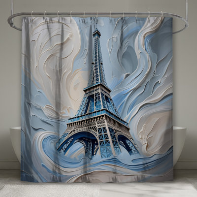 Eiffel Tower Shower Curtain  Architecture Bathroom Decor Contemporary