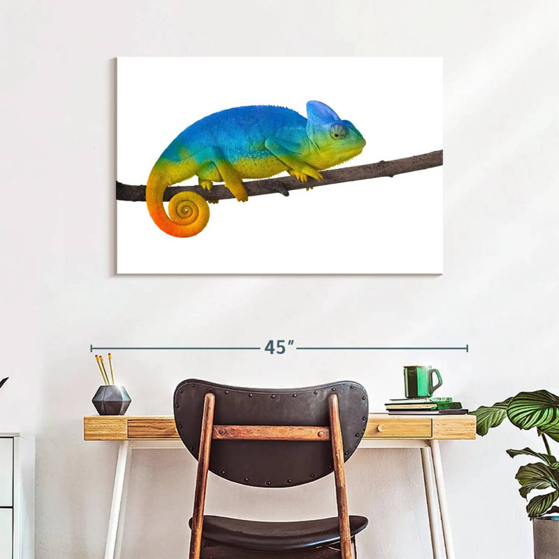 Brampt Vibrant Blue Chameleon, 26" H x 39" W