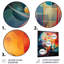 Rainbow Moons Retro Geometrics - Abstract Landscape Wall Art Living Room-1250949764-1250949822