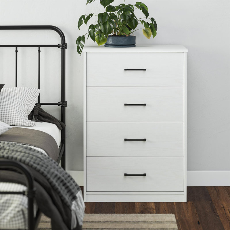 Brez 71cm W 4 - Drawer Chest of Drawers, White