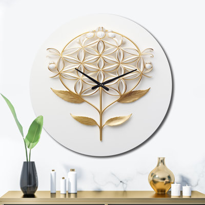Horloge murale Crystofer - Abstract Botanicals