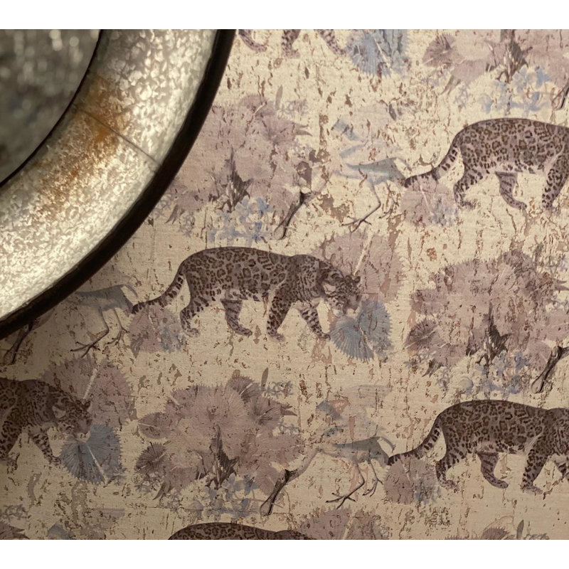 Rouleau de papier peint Leopard Walk, Crème