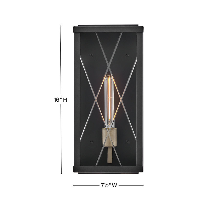 Applique murale en aluminium Monte, H 16 po x l 7,5 po x P 5,75 po