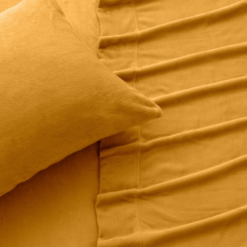 Ultra Soft Micro Plush Velvet Solid Sheet Sets, King, Winter White