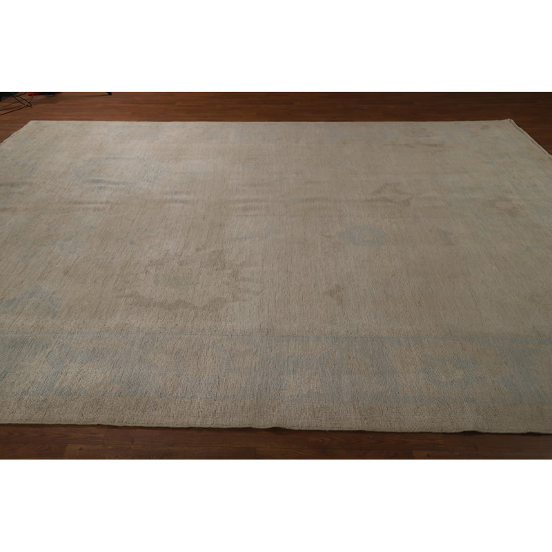 Vegetable Dye Oushak Turkish Area Rug 9