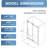 61"-66" W x 76" H Single Sliding Frameless Shower Door in Chrome with 1/4" (6mm) Clear Tempered Glass, Soft-Close, Stainless Steel Accessories-122785696
