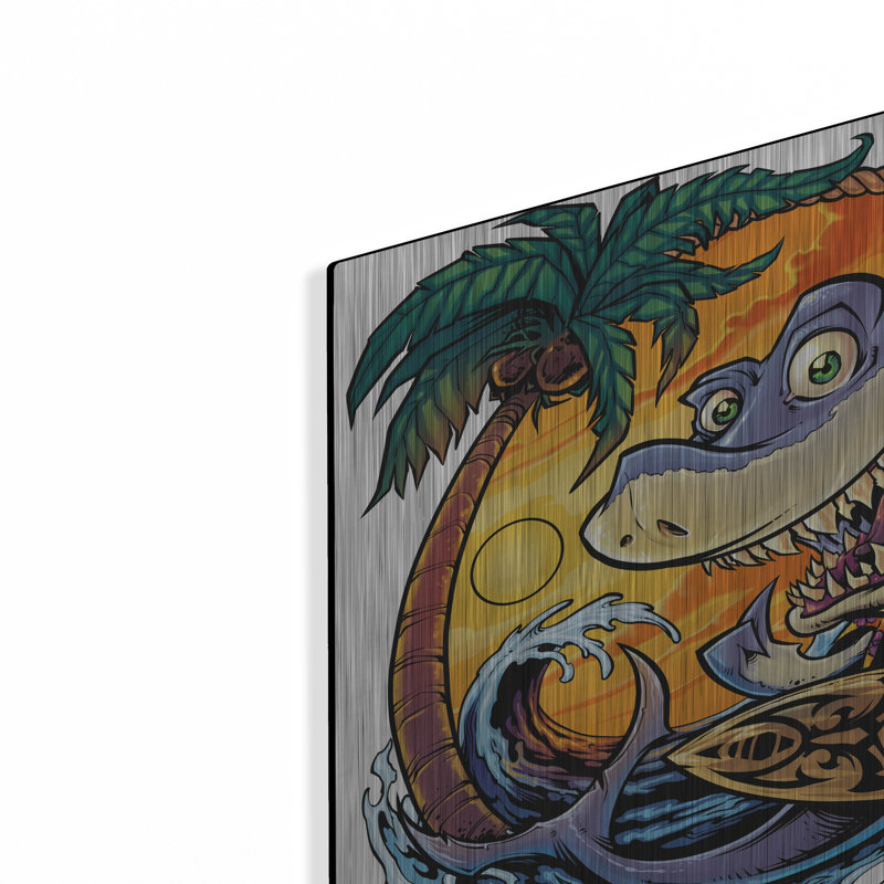 «Shark With Surfboard» par Flyland Designs, H 12 po x l 12 po