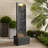 Teamson Home 98 cm Contemporary Outdoor LED Waterfall Fountain with Pebble Base, Gray/Black