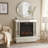 Boerpine 27.6'' W Mirrored,White Electric Fireplace