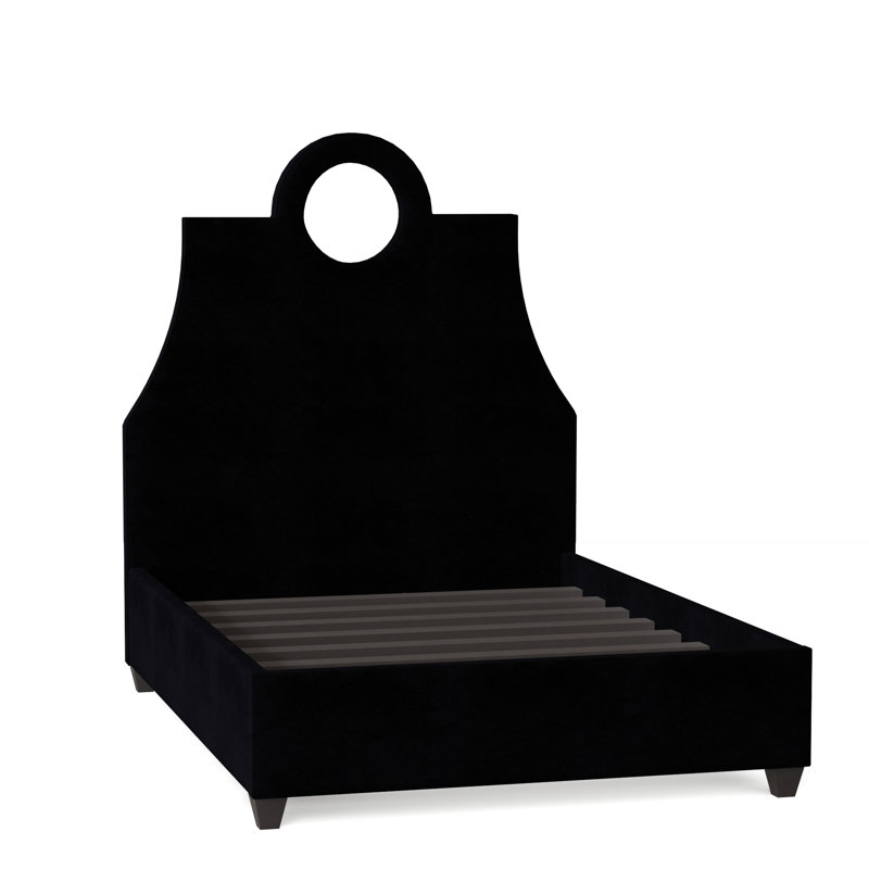 Tess Upholstered Bed, Full, Sachi Ricepaper, Espresso