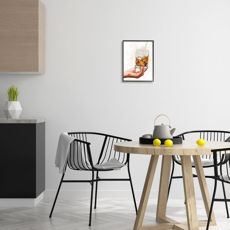 «Verser Liqueur Glass Beverage», art mural texturé giclée par Ziwei Li_aq-530, H 14 po x l 11 po x P 1,5 po
