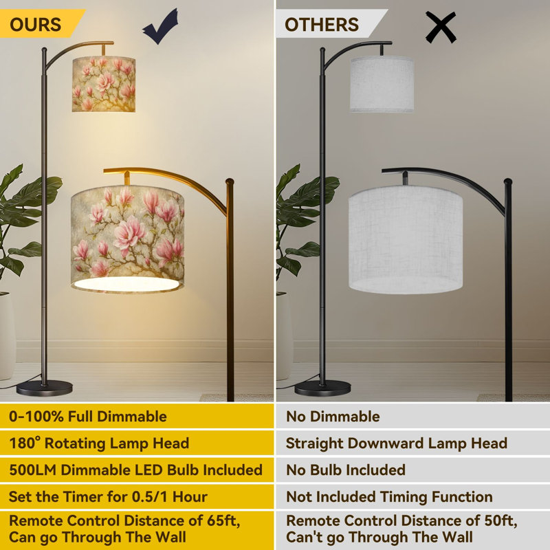  Lampe sur pied Arc Magnolia Blossoms
