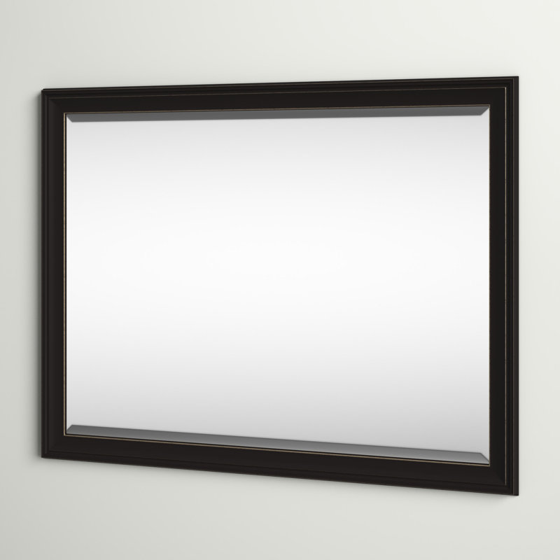 Miroir de salle de bain mural biseauté Reshard Ridge, Bronze huilé, 29 po x 41 po