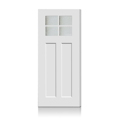 Porte de porte avant réversible en fibre de verre d'extérieur décorative moderne réversible