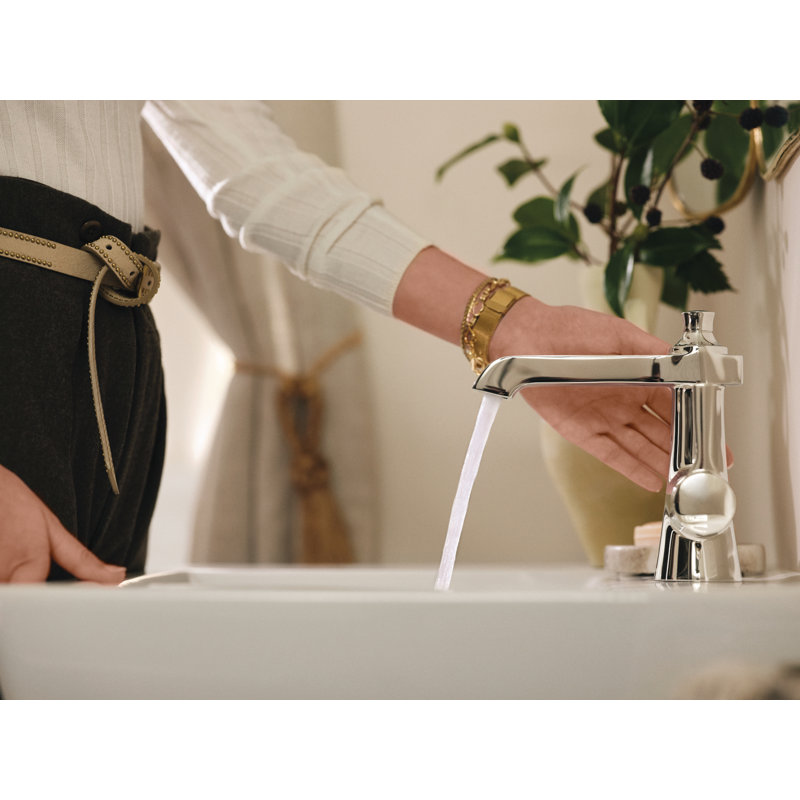 Moen Flara Motionsense Wave Touchless Single Handle Bathroom Sink Faucet with Drain Assembly, Chrome