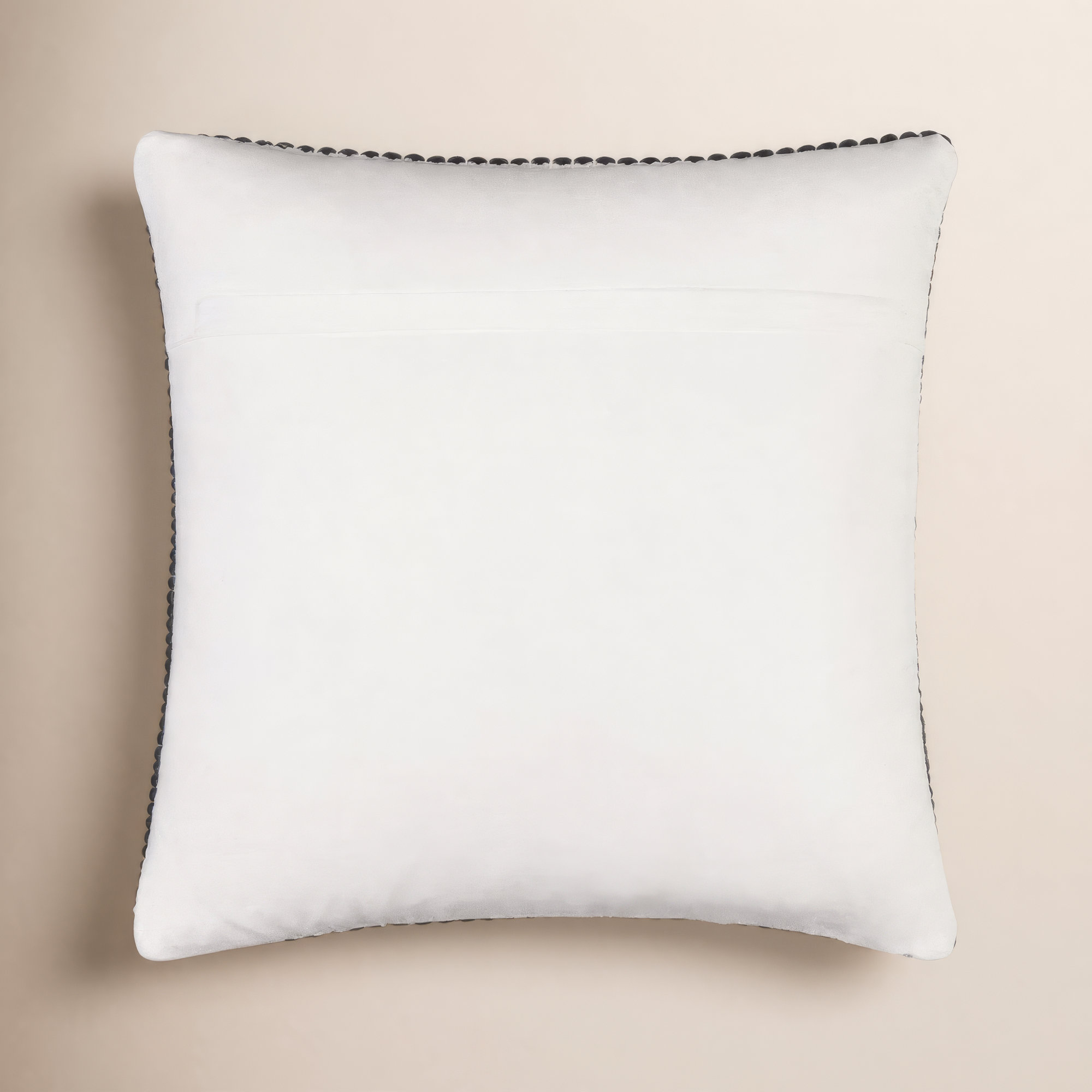 Waverly Wool Throw Pillow, Polyester/Polyfill, Black, 18" x 18"