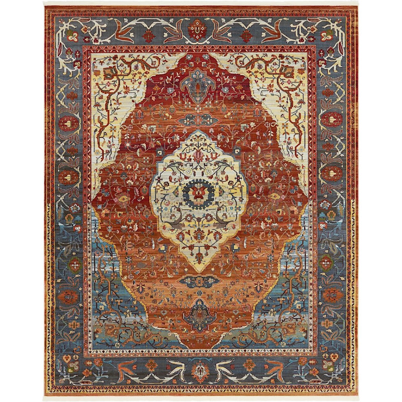Oriental Indoor Rug, Rectangle 4'3" x 6'