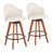 Tenessa Swivel Upholstered Counter Stool with Solid Wood Frame