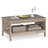 39.5” 2-Tier Coffee Table with Open Shelf Woven Decorations Storage for Living Room Rustic Oak-712901636