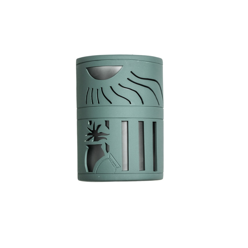 Lampe murale d'extérieur en céramique Ninamarie, ampoule DEL incluse, H 10,5 po x l 7,5 po x P 5,5 po, Vert sauge