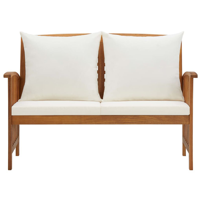 Banc de jardin en bois Benji, Blanc