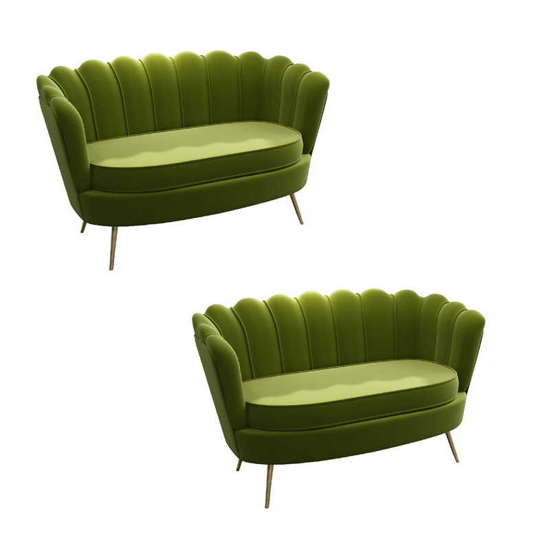 Causeuse Eusebia, Mélange de polyester vert