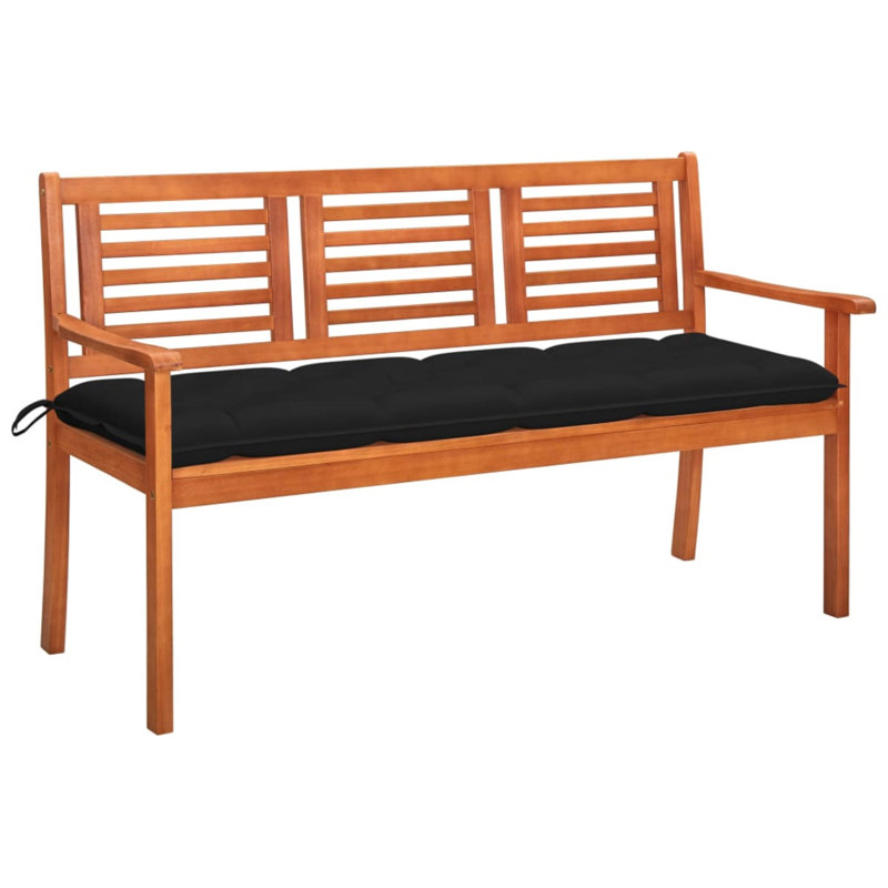 Banc de jardin en bois Goodenche, Anthracite foncé