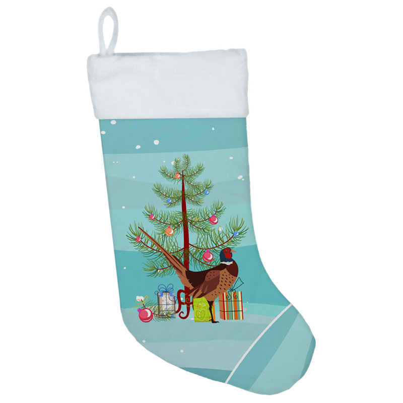 Chaussette de Noël faisan à anneaux