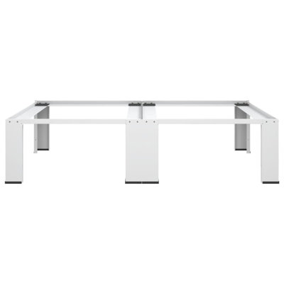 Machine à laver et à sécher à double piédestal vidaXL - acier blanc 54,5 po x 27,2 po x 12,8 po