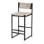 Ensemble de 2 tabourets de bar tissés, chaise de salle à manger en corde de papier, convenant à un banc d'îlot de cuisine