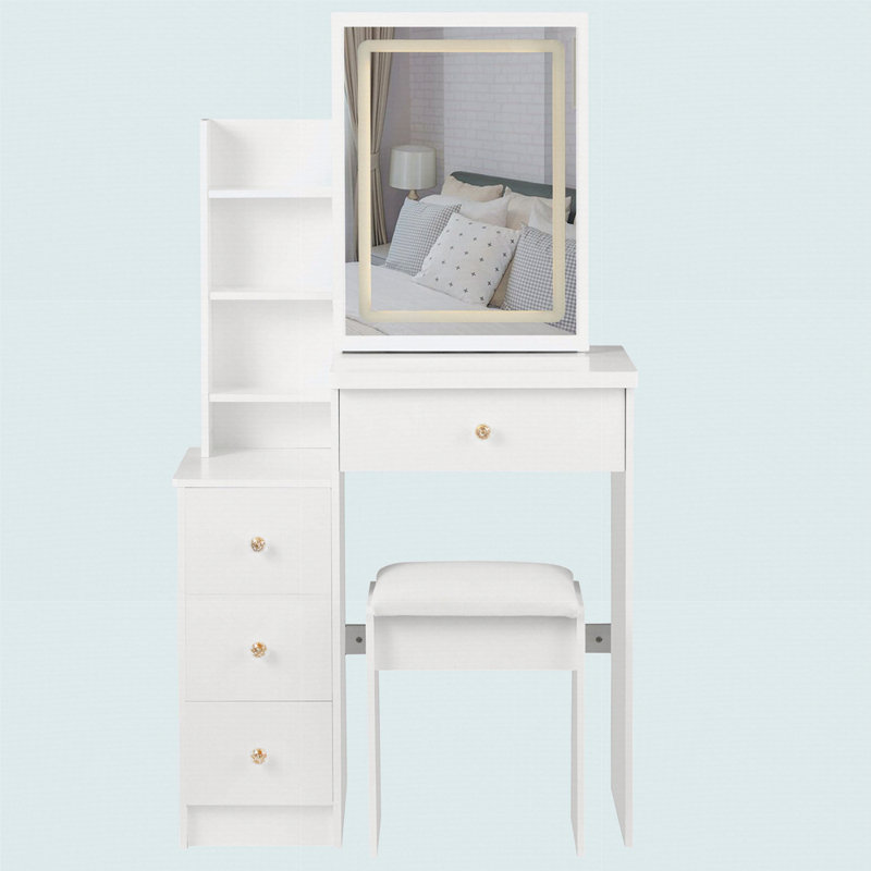 Tabouret de chevet 29,2 po, Blanc