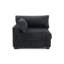 Fauteuil rembourré en flanelle de fourrure de lapin avec dossier rembourré et rembourré gris-1383988513