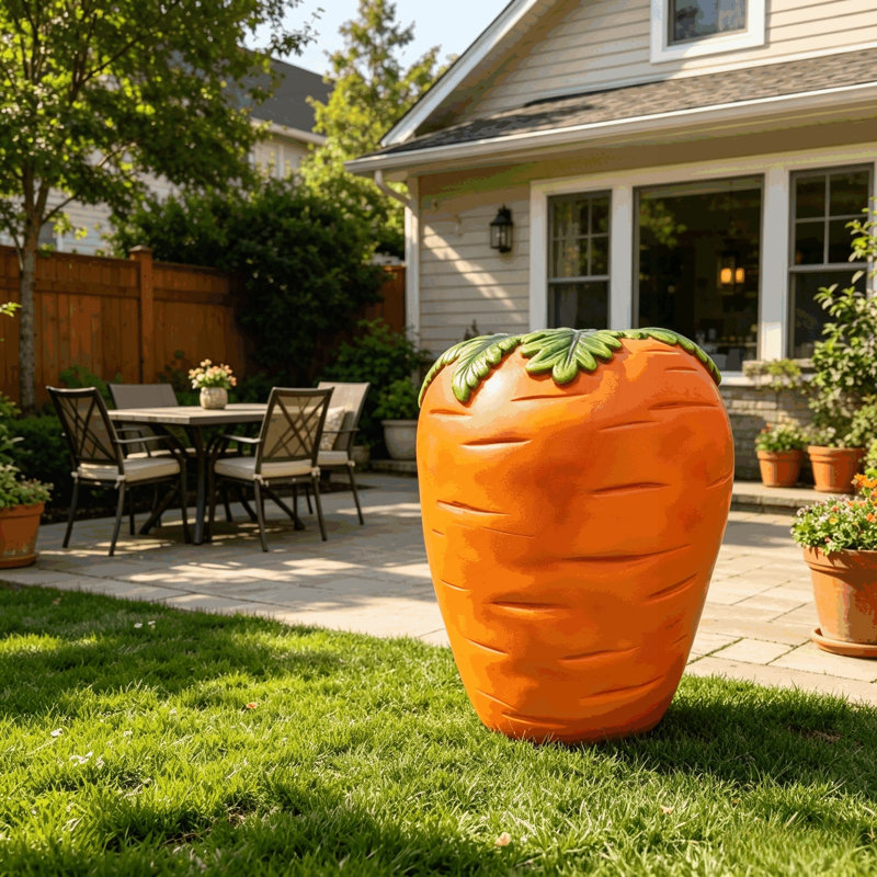 Oversized Carrot Shaped Resin Stool Side Table